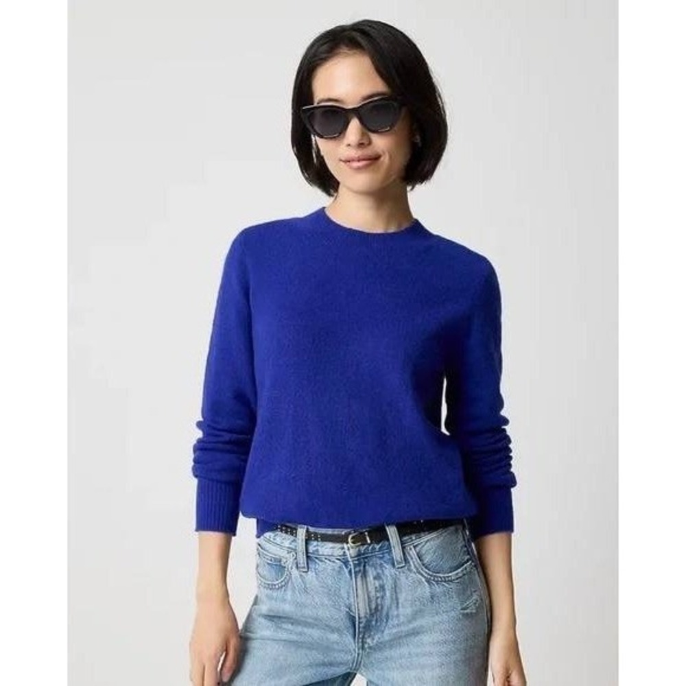 J.Crew Extra-Soft‎ Crewneck Sweater Azurite Blue Large New With Tags